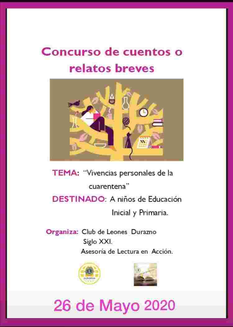 AFICHE CONCURSO CUENTO O RELATO BREVE MAYO 2020