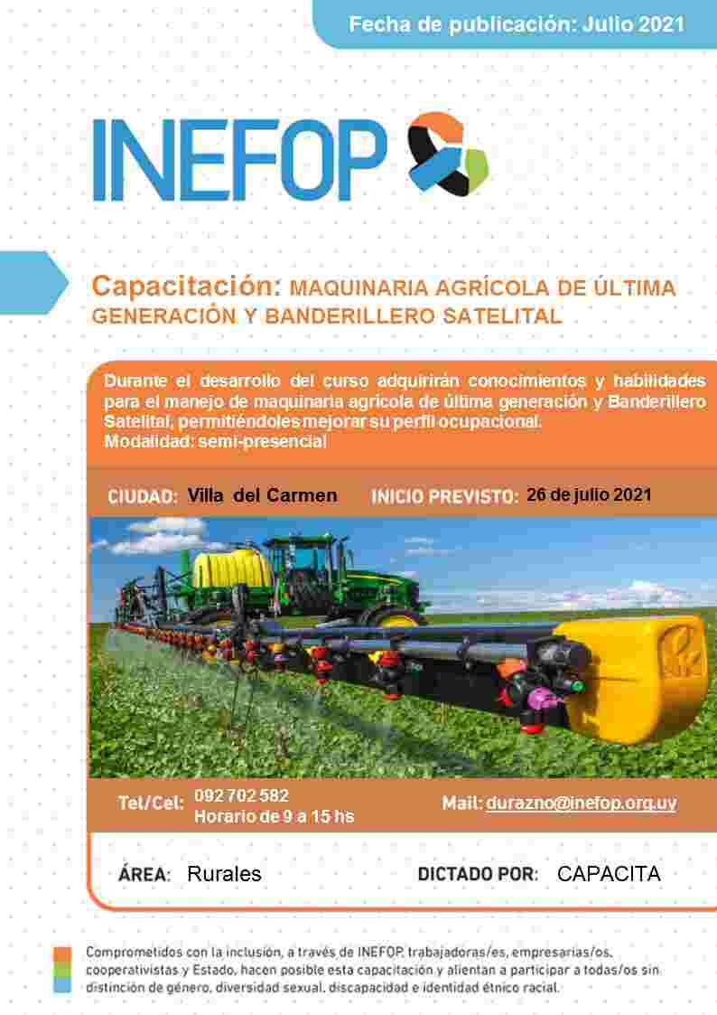 Afiche Maquinaria Agricola - Villa del Carmen